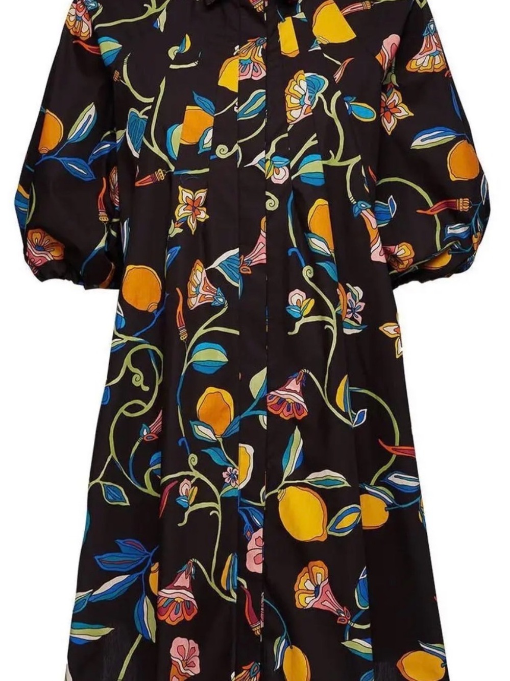 La DoubleJ Lemon Print Short Dress
